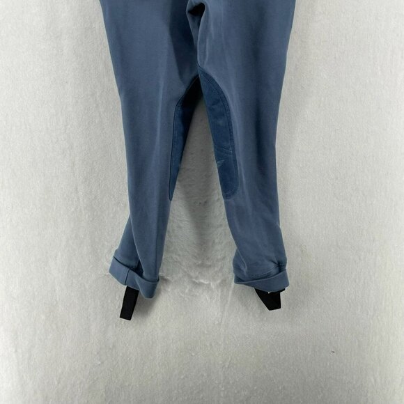 Tuff Rider Jods Riding PantsYouth Sz 6 Blue PullOn Starter Ultra Grip Knee Patch - Picture 9 of 13